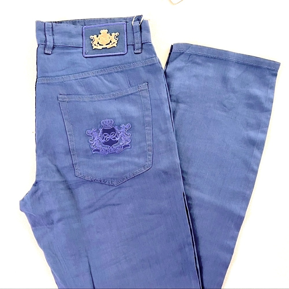 CASTELLO D’ ORO Stylish Blue Pants